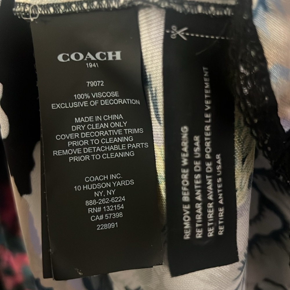 🌺COACH x Kaffe print midi dress size 6 - Picture 9 of 9